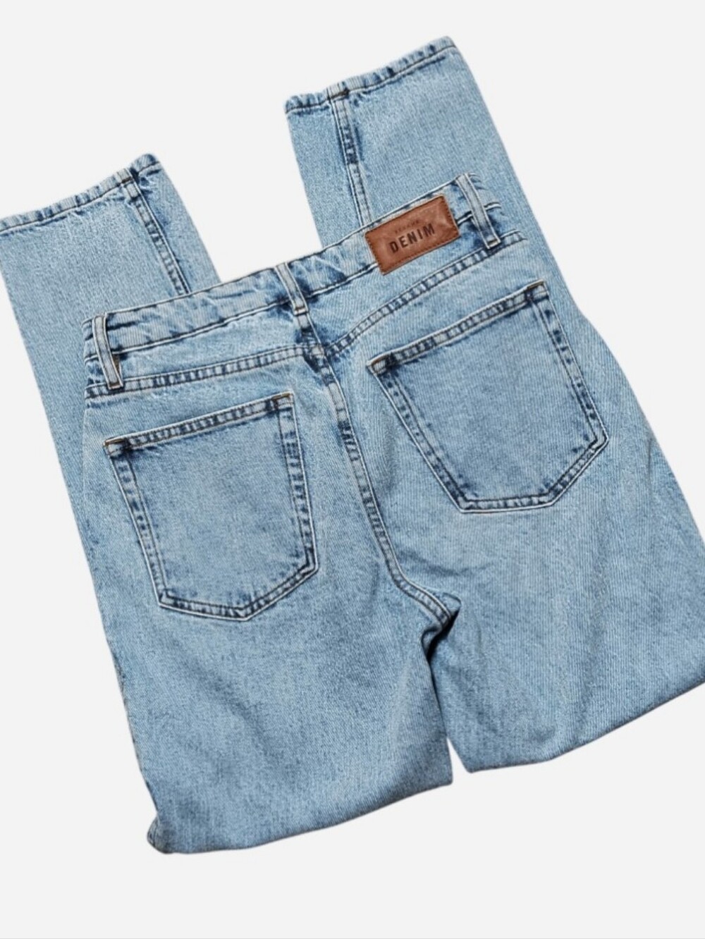 Sezane Brut Sexy "Washed" Women's 36 (25" Waist) Light Wash Minimalist French - Picture 6 of 14